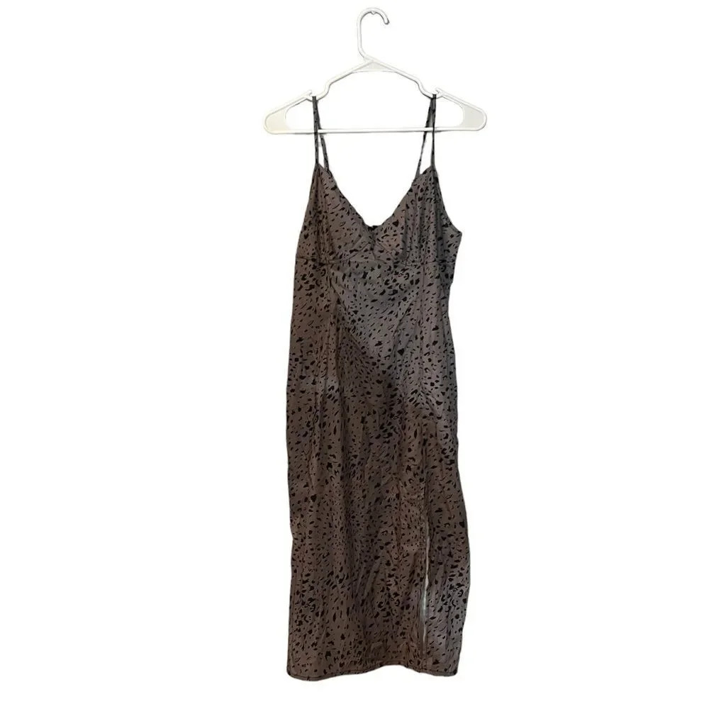 SHEIN Cheetah Print Slip Dress‎ Size Small